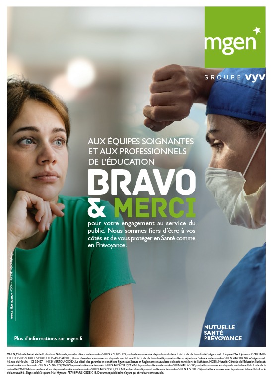 « Bravo & merci » aux soignants et aux enseignants