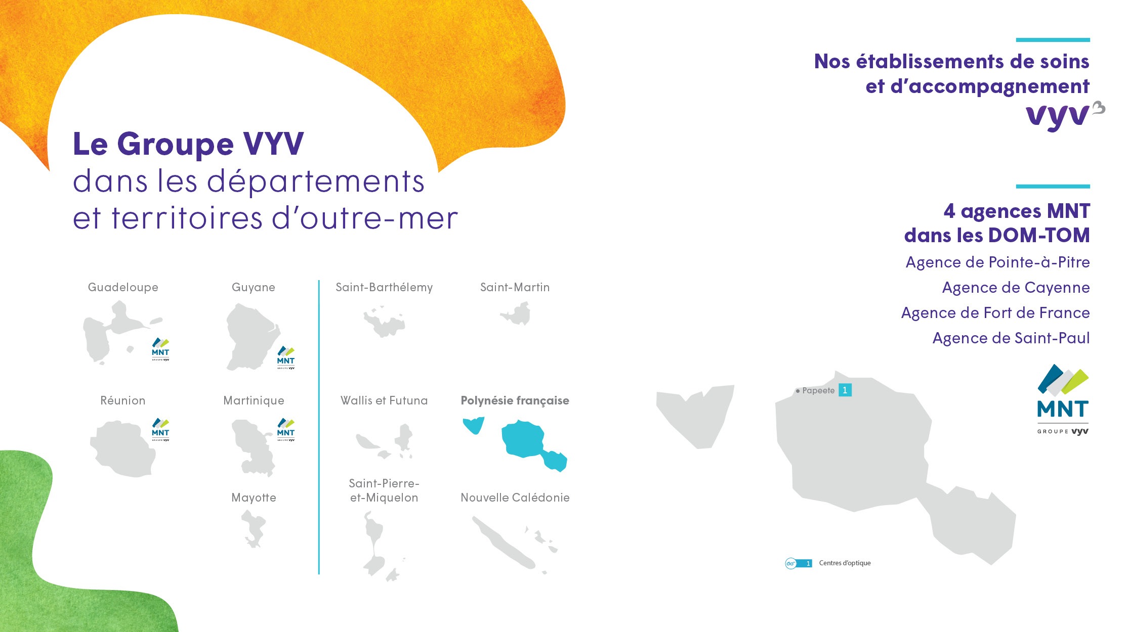 Le Groupe VYV dans les départements et territoires d'outre-mer