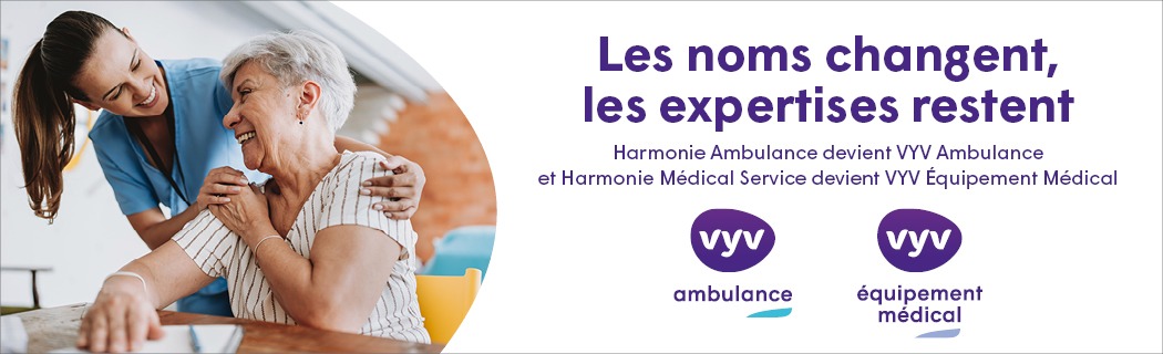 Harmonie Ambulance devient VYV Ambulance et Harmonie Médical Service devient VYV Equipement Medical