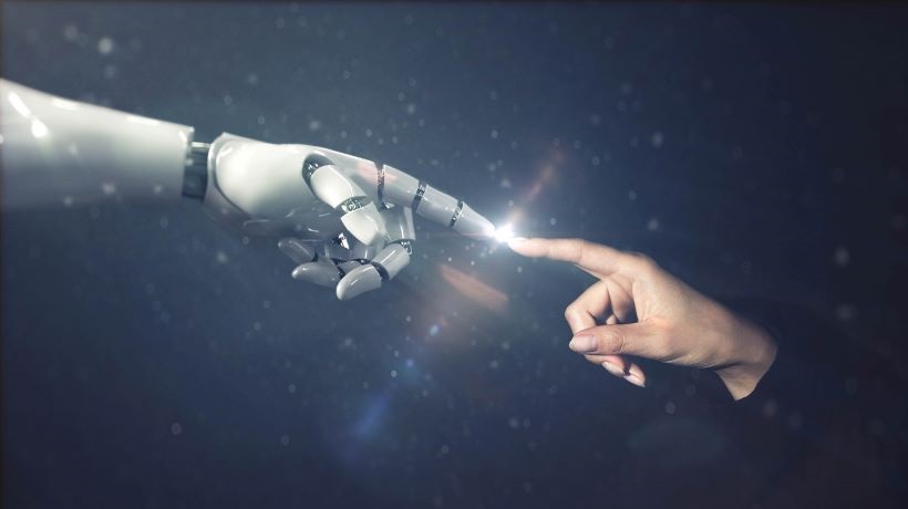 Le doigt de dieu (cf Chapelle Sixtine) pour illustrer l'intelligence artificielle